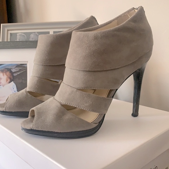 Calvin Klein Patrish Kid Suede Heels - Picture 4 of 7
